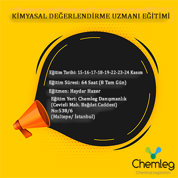 KASIM 2021 - KİMYASAL DEĞERLENDİRME UZMANI (KDU) EĞİTİMİ
