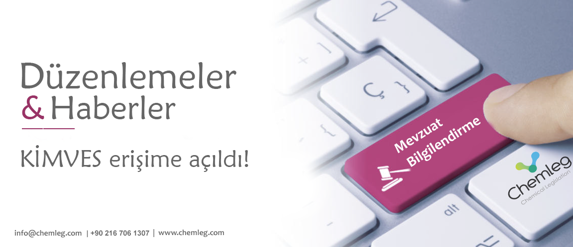 Kimyasallar Veri Sistemi (KİMVES) erişime açıldı!