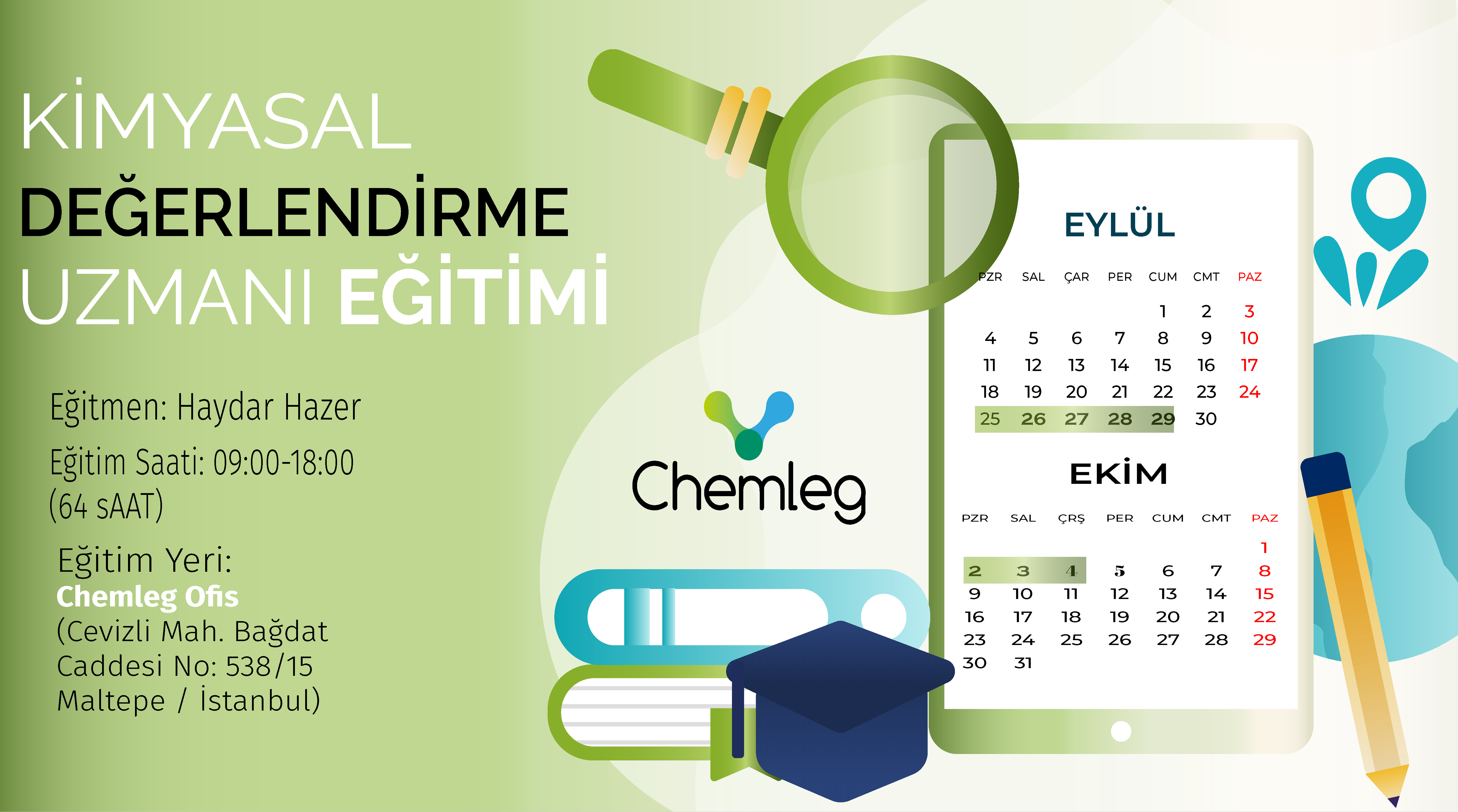 EYLÜL-EKİM 2023 - KİMYASAL DEĞERLENDİRME UZMANI EĞİTİMİ (KDU EĞİTİMİ)