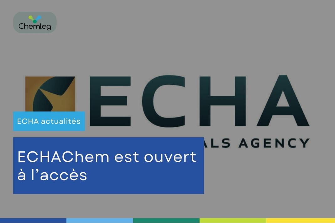 Nouvelle Base de Données de l'ECHA: ECHAChem