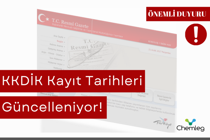 KKDİK Son Kayıt Tarihleri Güncelleniyor