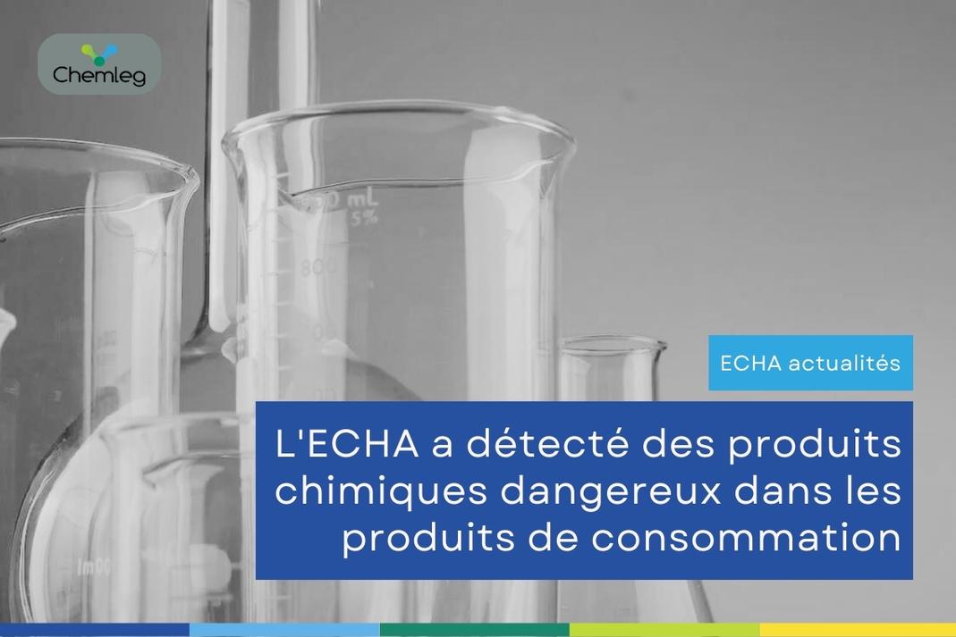 L'ECHA a détecté des produits chimiques dangereux dans les produits de consommation