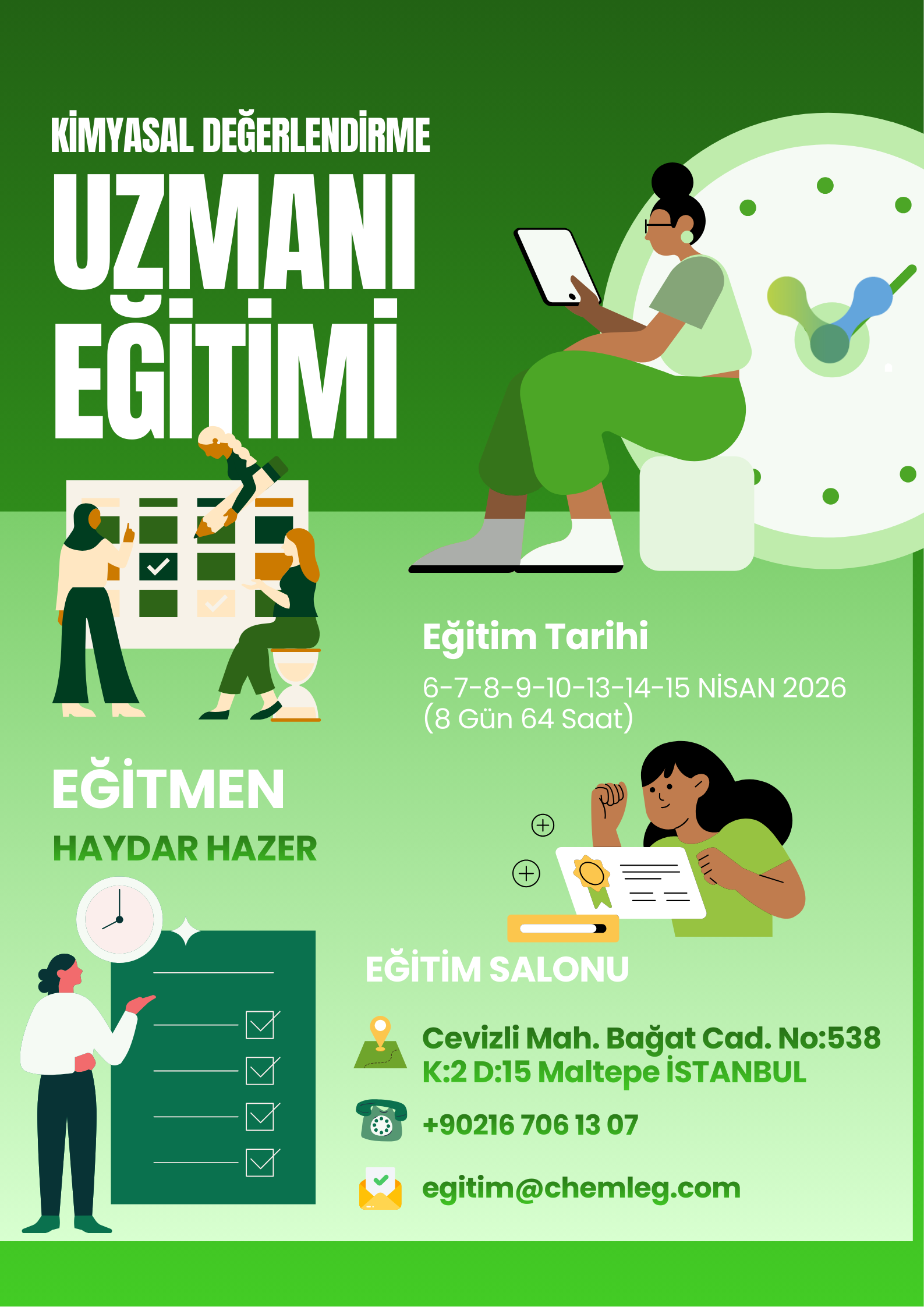 NİSAN 2026 - KİMYASAL DEĞERLENDİRME UZMANI EĞİTİMİ (KDU EĞİTİMİ)