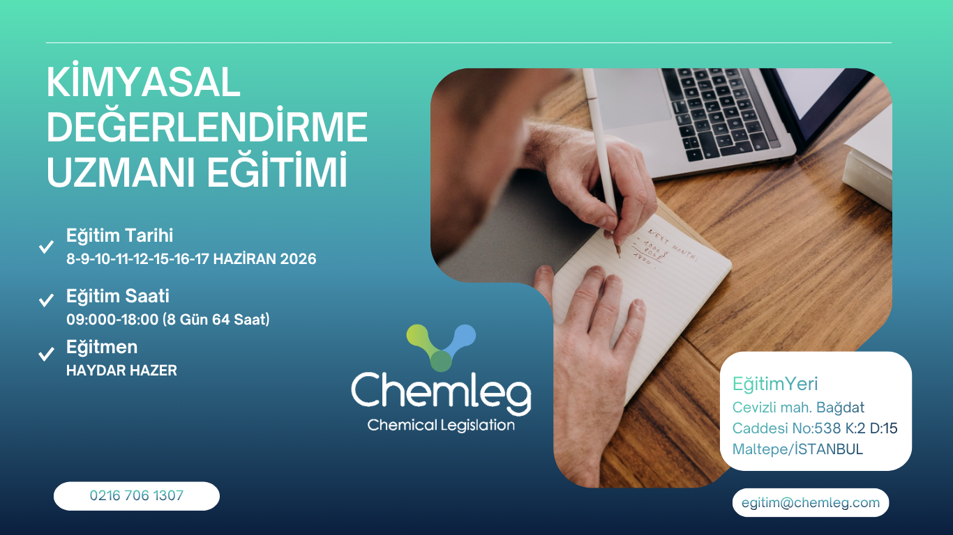 HAZİRAN 2026 - KİMYASAL DEĞERLENDİRME UZMANI EĞİTİMİ (KDU EĞİTİMİ)
