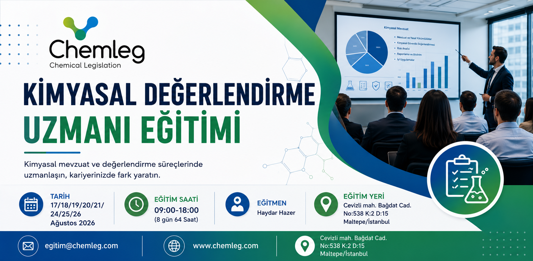 AĞUSTOS 2026 - KİMYASAL DEĞERLENDİRME UZMANI EĞİTİMİ (KDU EĞİTİMİ)