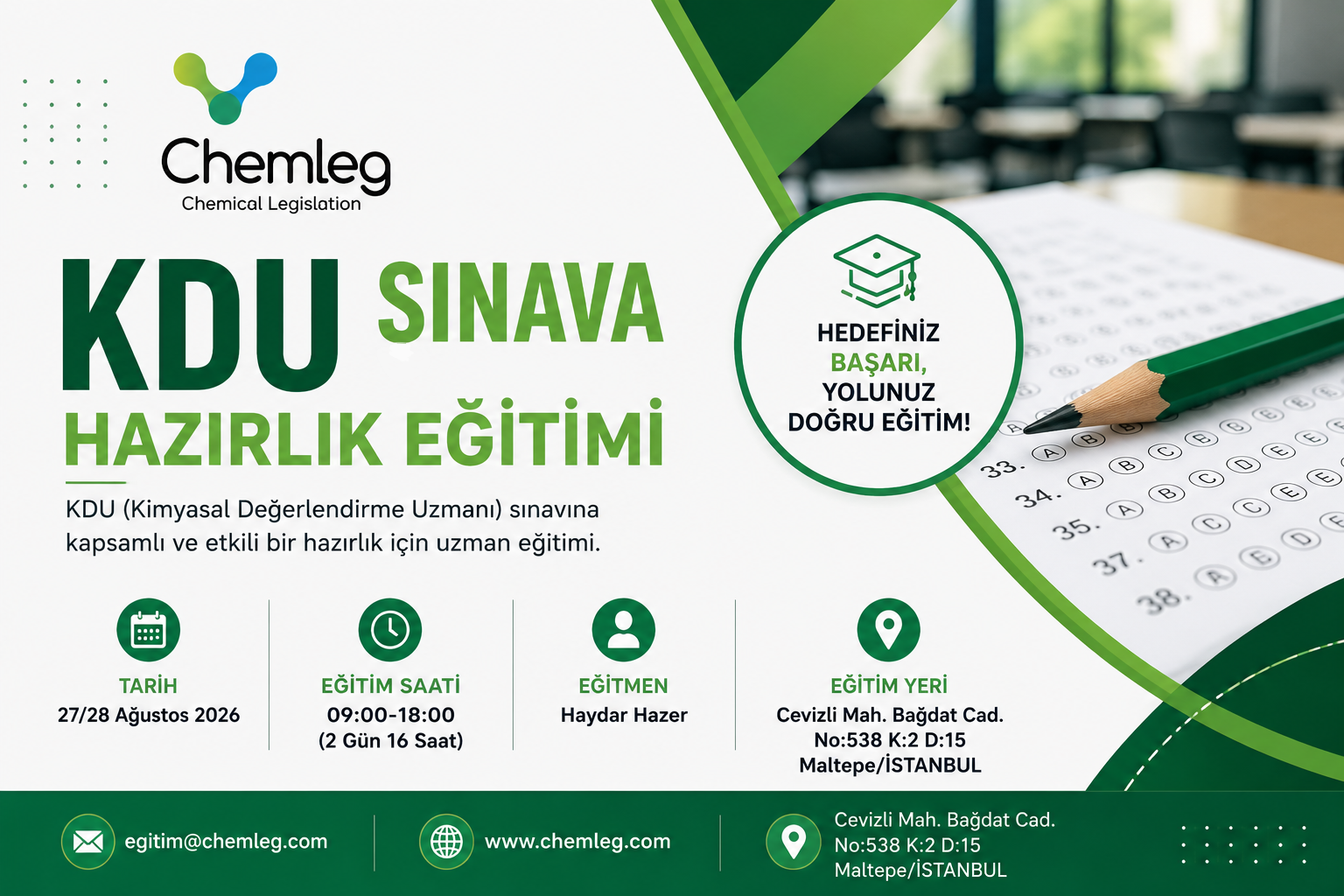 AĞUSTOS 2026 - KDU SINAVI HAZIRLIK EĞİTİMİ